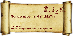 Morgenstern Ödön névjegykártya