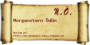 Morgenstern Ödön névjegykártya